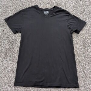 Buckle BKE V-Neck Short Sleeve T Shirt Mens L Black